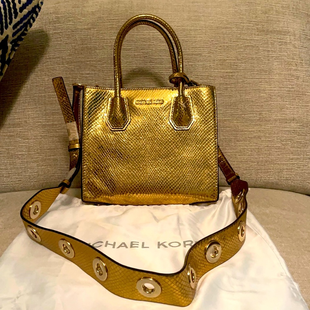 Michael Kors gold handbag